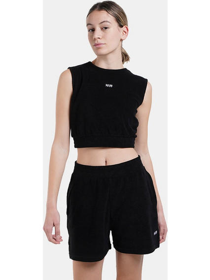 Nuff Γυναικείο Crop Top Αμάνικο NU62210171-01 Black