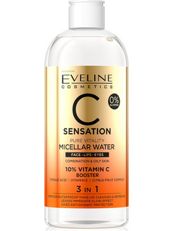 Eveline C Sensation Micellar Water Ντεμακιγιάζ 400ml