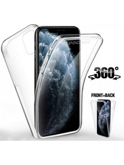 iphone 13 (6.1") OEM Front & Back Silicone Σκληρη Two Crystal Διάφανο