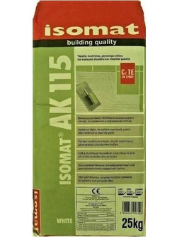ΚΟΛΛΑ ΠΛΑΚ. ΑΚ16 25Kg ISOMAT ΛΕΥΚΗ