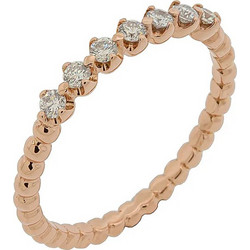 Million Diamonds Γυναικείο Δαχτυλίδι Σειρέ Μισόβερο από Ροζ Χρυσό 18K με Διαμάντι RL14885
