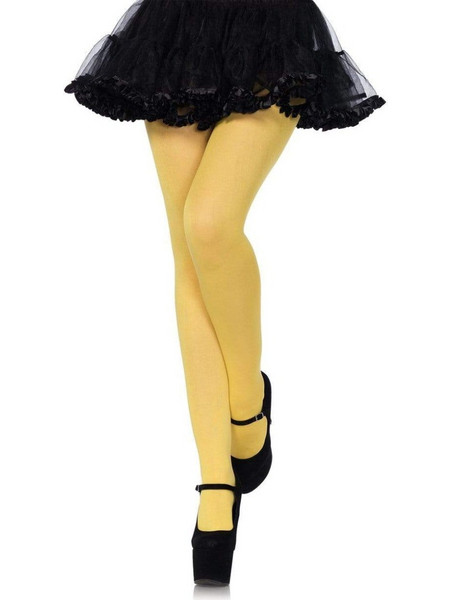 Nylon opaque pantyhose Yellow