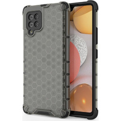 Honeycomb Case armor cover with TPU Bumper for Samsung Galaxy A42 5G black
