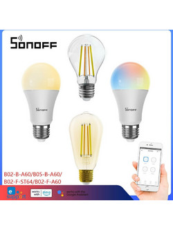 SONOFF SMART ΛΑΜΠΑ LED E27 DIM B02-B-A60 9W 806Lm 2700K-6500K Wi-Fi 60gr