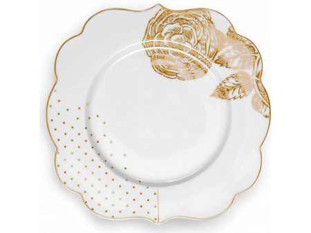 Pip Studio Royal Πιάτο Γλυκού Πορσελάνης White 51001101 6τμχ