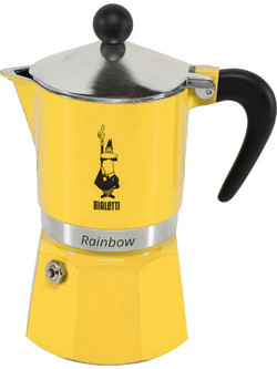 Bialetti Rainbow Μπρίκι Espresso 3Cups Κίτρινο