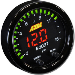 AEM X-Series 15PSI Boost/Fuel Pressure Gauge