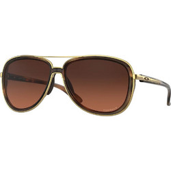 Oakley Split Time OO 4129 18 Γυναικεία Γυαλιά Ηλίου Aviator Κοκάλινα Καφέ με Καφέ Καθρέπτη Φακό