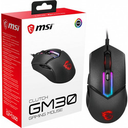 MSI Clutch GM30 Ενσύρματο Gaming Ποντίκι RGB 6200 DPI Black