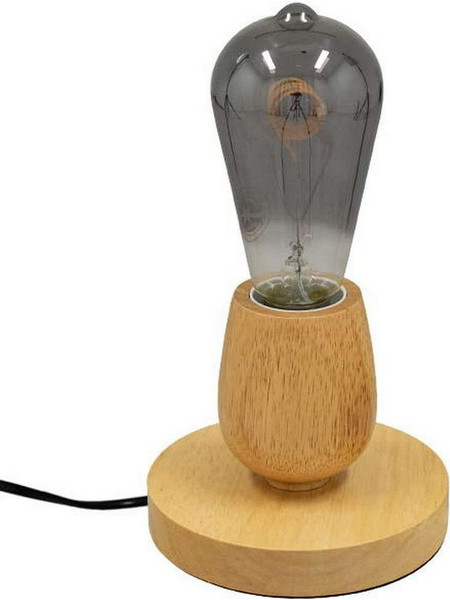 Globostar Round 99402 Πορτατίφ Ε27 Διαφανές Καφέ Φ12xΥ10cm