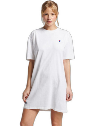 Superdry Mini Καλοκαιρινό Καθημερινό Φόρεμα Λευκό W8011108A-01C