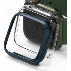 Ringke Slim 2-pack Apple Watch 7 (45mm) - Clear & Metallic Blue
