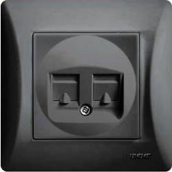 ΠΡΙΖΑ ΔΙΠΛΗ DATA RJ45 ΜΑΥΡΟ serie H - 50-00130-2