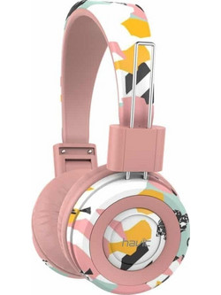 Havit H2238D Ενσύρματα & Ασύρματα Bluetooth Ακουστικά On Ear Ροζ