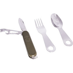 Σετ Κουταλομαχαιροπίρουνο Eating Utensil W. Pocket Knife Mil-Tec Κωδ. 14629000