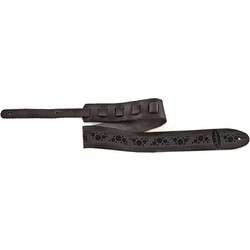 Ovation Premium Leather Strap - Multi-Soundhole Design, Black