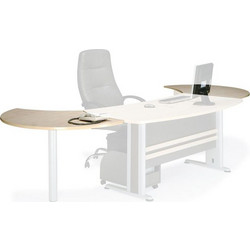 EXECUTIVE Eπιφάνεια Eπέκτασης Απόχρωση Dark Grey - Beech 120x80cm Woodwell ΕΟ999Ε - Woodwell