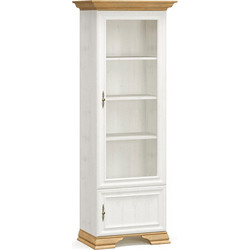 Βιτρίνα Jaden pakoworld golden oak-λευκό antique 70,5x43x197,5εκ