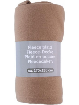 Κουβέρτα Fleece Ριχτάρι Καναπέ με μαλακή υφή, 170x130 cm Καφέ - Aria Trade