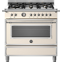 Bertazzoni HER96L1EAVT Κουζίνα Ηλεκτρική 86lt με Εστίες Αερίου 89.5cm