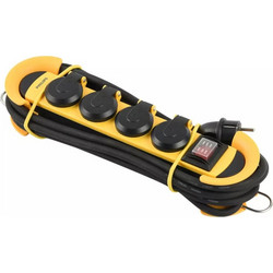 Πολύπριζο Philips SPN5140YB/GRS Αδιάβροχο 4 θέσεων 3m - Κίτρινο