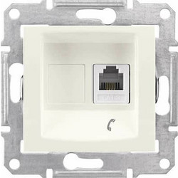 Πρίζα τηλεφώνου RJ11 χωνευτή, λευκή SEDNA-SCHNEIDER ELECTRIC