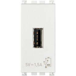 Πρίζα Τροφοδοσίας USB 5V 1,5A 1M Λευκή Arke