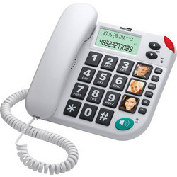Maxcom KXT480 Ενσύρματο Τηλέφωνο με Ανοιχτή Ακρόαση για Ηλικιωμένους Λευκό