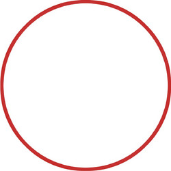 Amila Χούλα-Χουπ HQ 60cm - Φ19mm - 230gr. Κόκκινο - 98803