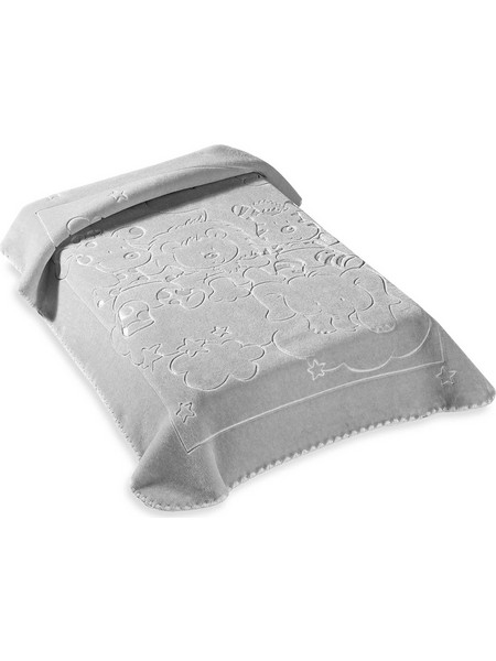 Belpla Sweet Ster 520 Κουβέρτα Κούνιας Βελουτέ 110x140 Γκρι