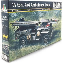 Italeri 4x4 Ambulance Jeep Συναρμολογούμενο Πλαστικό Μοντέλο Αυτοκίνητου 1:35