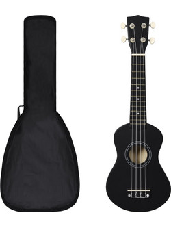 vidaXL 70147 Soprano Black with Case