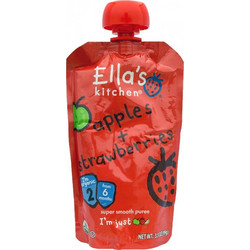 Βιολογικός Πολτός από Φράουλες & Μήλα Bio 120γρ. Ella's Kitchen 1958