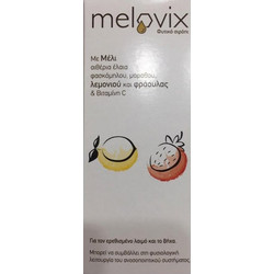 S.J.A Pharm Melovix Φυτικό Σιρόπι για Ξηρό Βήχα και Ερεθισμένο Λαιμό Λεμόνι & Φράουλα 200ml