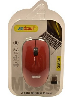 Andowl QM69 Ασύρματο Bluetooth Ποντίκι Red