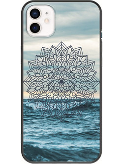 Θήκη Sea Mandala iPhone 12 mini Black TPU (Μαύρη Σιλικόνη)