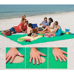 Έξυπνη Ψάθα Παραλίας που Διώχνει την Άμμο Sand Leakage Beach Mat 200x150cm Πράσινο