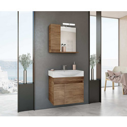Drop Senso 65 Σετ Έπιπλο Μπάνιου με Νιπτήρα & Καθρέπτη PL Wood