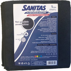 Πανί Μικροϊνών Sanitas Μαύρο 37x37cm 5 τεμάχια
