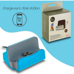 Docking Station Micro usb Charge-Data Blue
