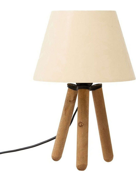 Pakoworld PWL-1073 Πορτατίφ Ε27 Μπεζ Καφέ Φ22xΥ33cm