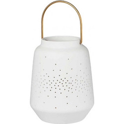 Φανάρι LBTRD0013925 11cmx14cm White-Gold Raeder Χαλκός,Πορσελάνη