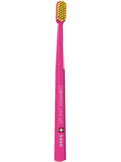 Curaprox CS 5460 Ortho Ultra Soft Οδοντόβουρτσα Φούξια Κίτρινη