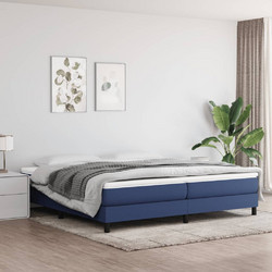 vidaXL Κρεβάτι Boxspring Υφασμάτινο με Στρώμα Μπλε 200x200cm 3144107