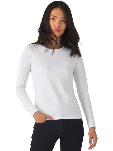 Γυναικείο μακρυμάνικο T- Shirt B & C TW08T White