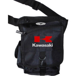 Takeposition Darko Kawasaki Τσαντάκι μέσης μηρού με έχτρα πουγκί νερού, 27Y x 17Π x 7Β, Μαύρο, 962-9043
