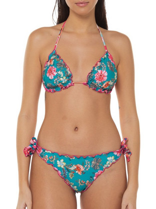 Liu Jo Bikini Set Τριγωνάκι Floral Τιρκουάζ VA3184J1879