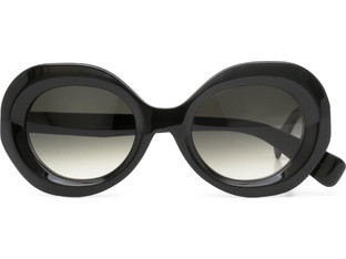 Folc Coco Black Γυναικεία Γυαλιά Ηλίου Oversized Κοκάλινα Μαύρα με Μαύρο Degradee Φακό