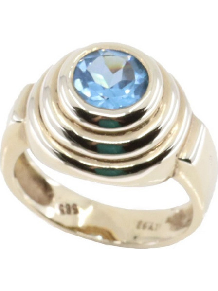 Δαχτυλίδι 14 Κ κίτρινος χρυσός με aquamarine, 2318