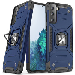 Wozinsky Ring Armor Tough Hybrid Back Cover Blue (Samsung Galaxy S22)